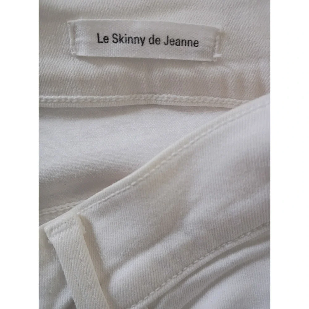 FRAME NWOT Le Skinny de Jeanne Blanc Distressed Jeans 26x29 USA Made‎ $228